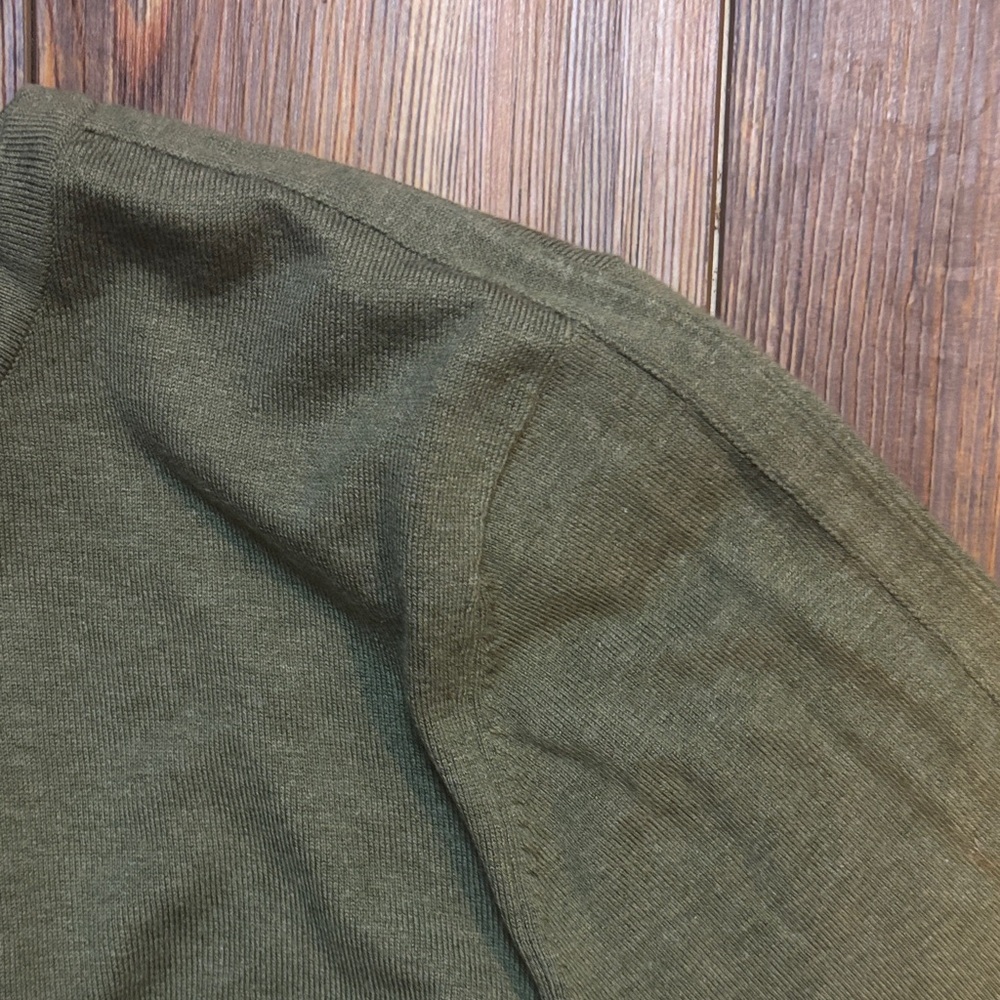 Carlisle Women's Olive Silk mix Crew Neck Sweater Large - Picture 4 of 6